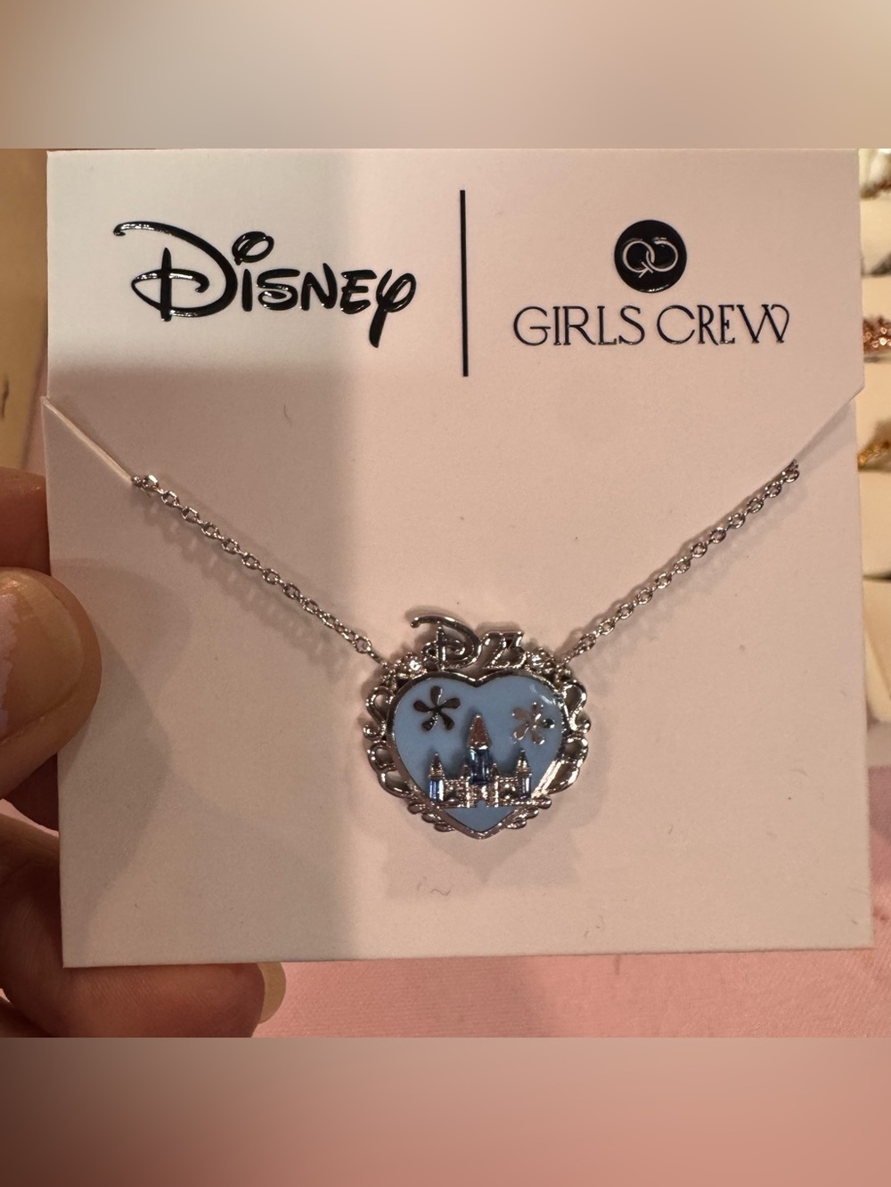Girls Crew X Disney D23 The Ultimate Fan Event Heart Castle Necklace In Silver